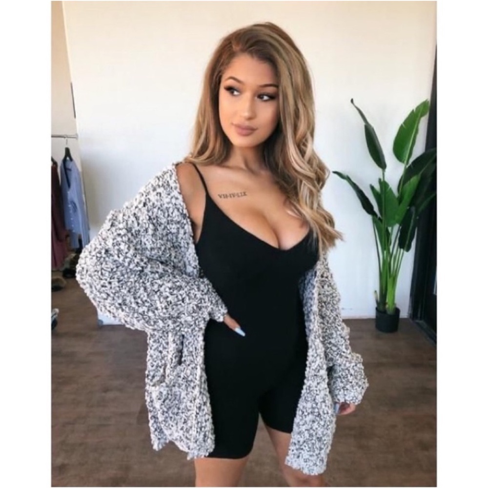 Multi Popcorn Knit Cardigan